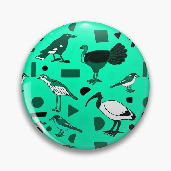 Item preview, Monochrome Birds of Brisbane, teal designed and sold by JesseIrwinArt.
