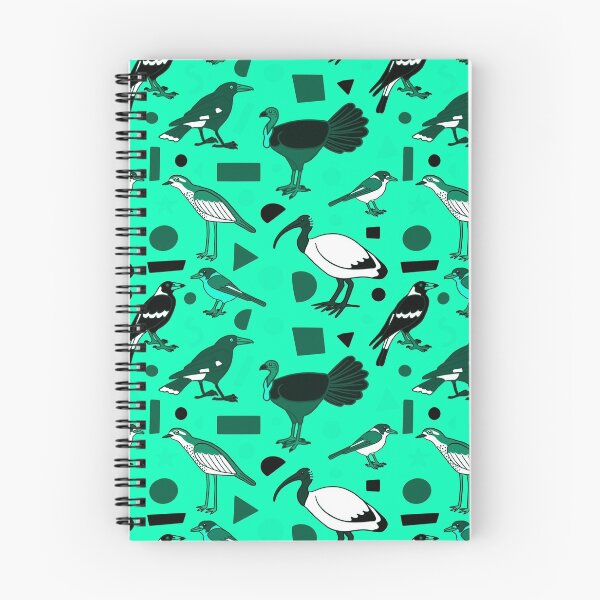 Item preview, Monochrome Birds of Brisbane, teal designed and sold by JesseIrwinArt.