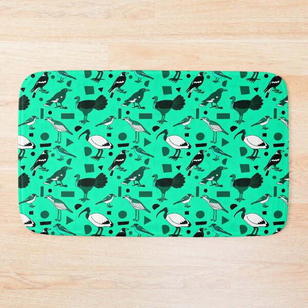 Item preview, Monochrome Birds of Brisbane, teal designed and sold by JesseIrwinArt.
