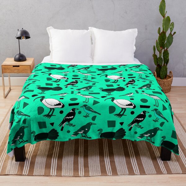 Item preview, Monochrome Birds of Brisbane, teal designed and sold by JesseIrwinArt.