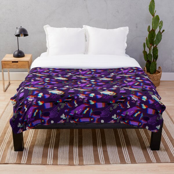 Item preview, Monochrome Birds of Brisbane, purple glitch designed and sold by JesseIrwinArt.