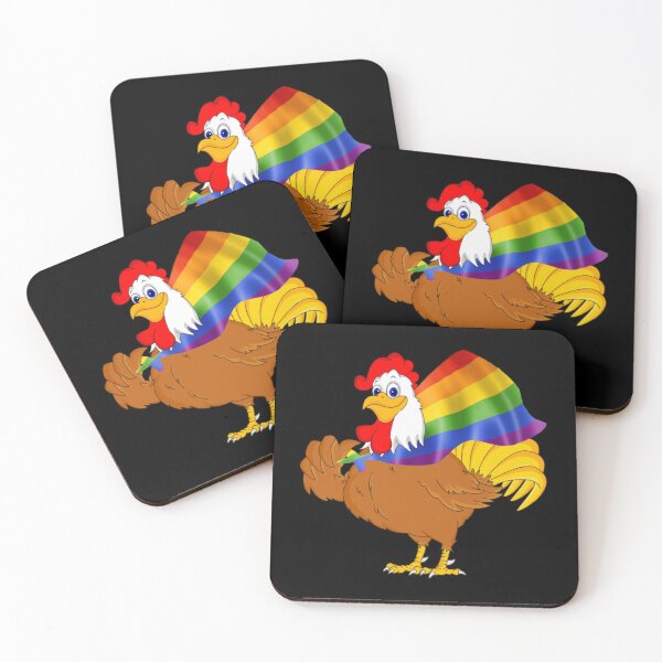 Item preview, Vintage Gay Pride Flag Chicken-LGBT Pride designed and sold by KhanWill.