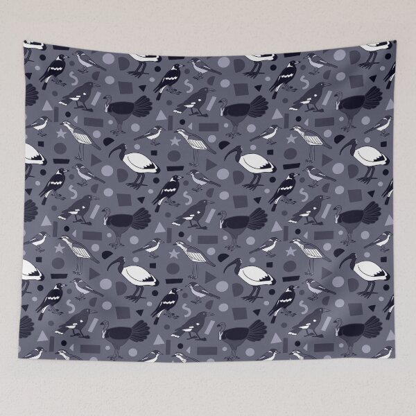 Item preview, Monochrome Birds of Brisbane, grey designed and sold by JesseIrwinArt.