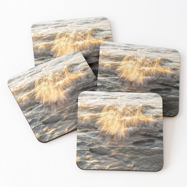 Item preview, Rough and Soft - Splashy Golden Brilliance on the Rocks designed and sold by Georgia Mizuleva.