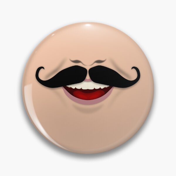 Item preview, Stylish Mustache - Open Mouth Smiling Face designed and sold by Rahdoo.
