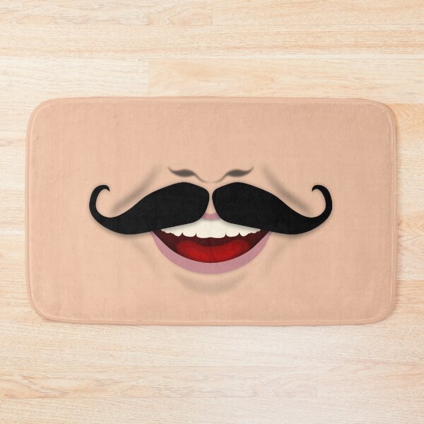 Item preview, Stylish Mustache - Open Mouth Smiling Face designed and sold by Rahdoo.