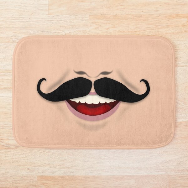 Item preview, Stylish Mustache - Open Mouth Smiling Face designed and sold by Rahdoo.