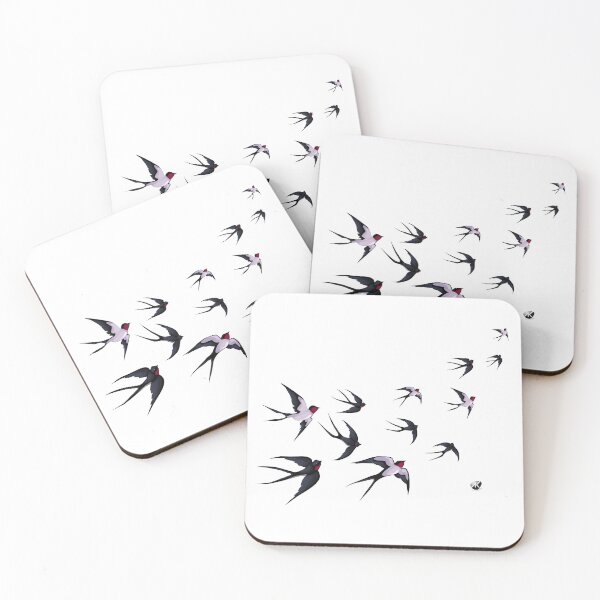 Item preview, Swallow swarm illustration designed and sold by Alexandra Kueny.
