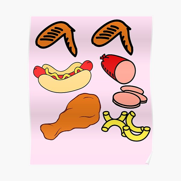 "Chicken wings chicken wings hot dogs and baloney chicken macaroni