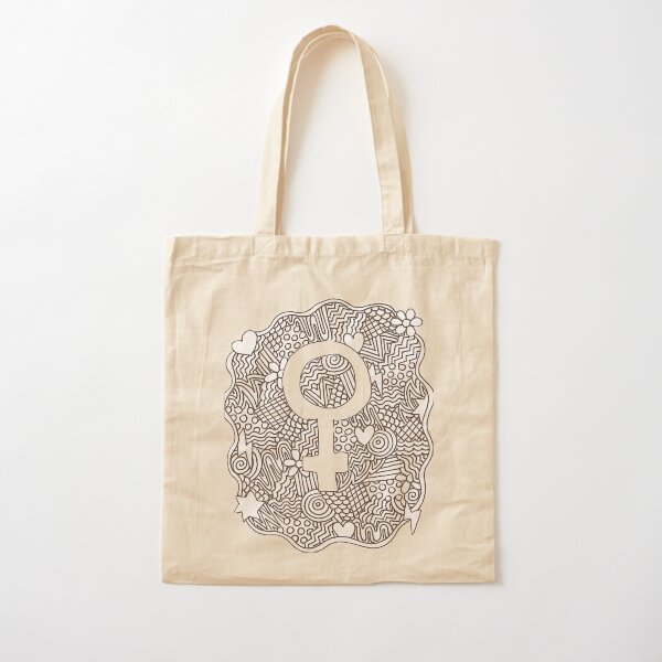Símbolo femenino Bolsa de algodón