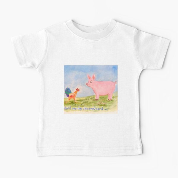 Poppit did not know the word, "pork" (illustrated by Des Mitchell) Baby T-Shirt