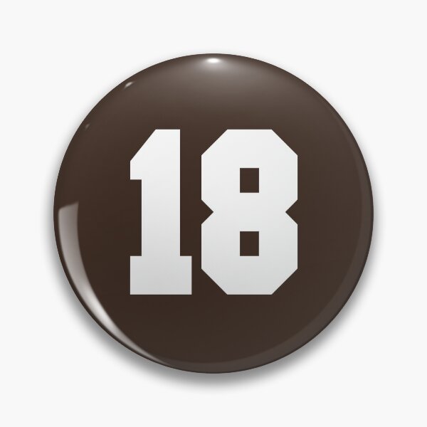 Item preview, 18 Number Cleveland Sports Eighteen Brown Jersey designed and sold by HelloFromAja.