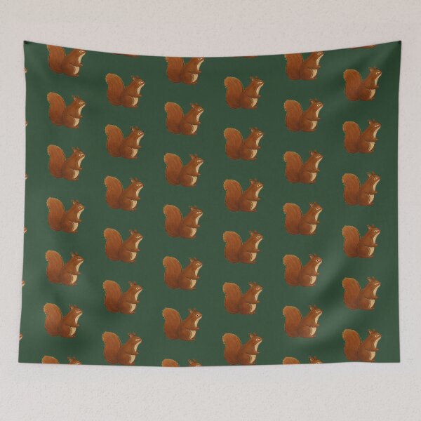 Item preview, Red squirrel - dark green designed and sold by Milanicole.