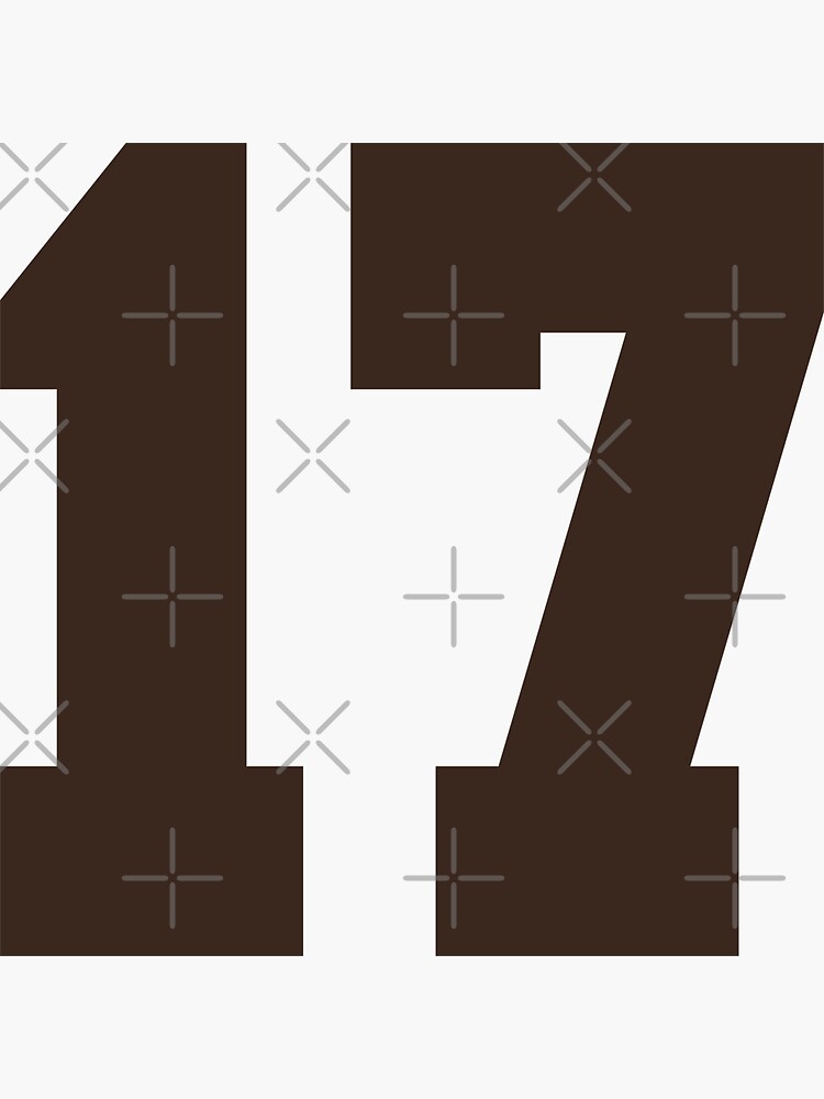 49 Number Cleveland Sports Fourty-Nine Brown Jersey Sticker for Sale by  HelloFromAja