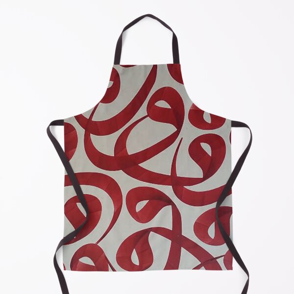 Item preview, Arabic calligraphy abstract lettering old style red on paper designed and sold by khalilov.