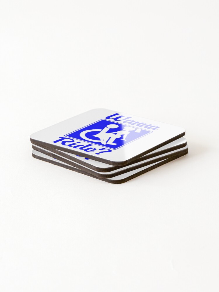 Thumbnail 4 of 5, Coasters (Set of 4), Wanna Ride; designed and sold by StickerApe.