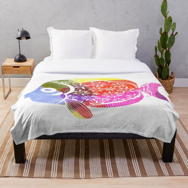 Aperçu de l'œuvre Poisson floral (couleur) créée et vendue par adeillustrator.