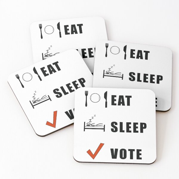 Item preview, Eat, Sleep, Vote - Red designed and sold by BusyMonkeys.