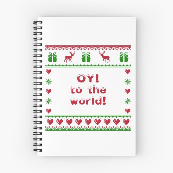 Item preview, OY! to the world! Christmas Chanukkah Ugly Sweater graphic designed and sold by LolasTees.