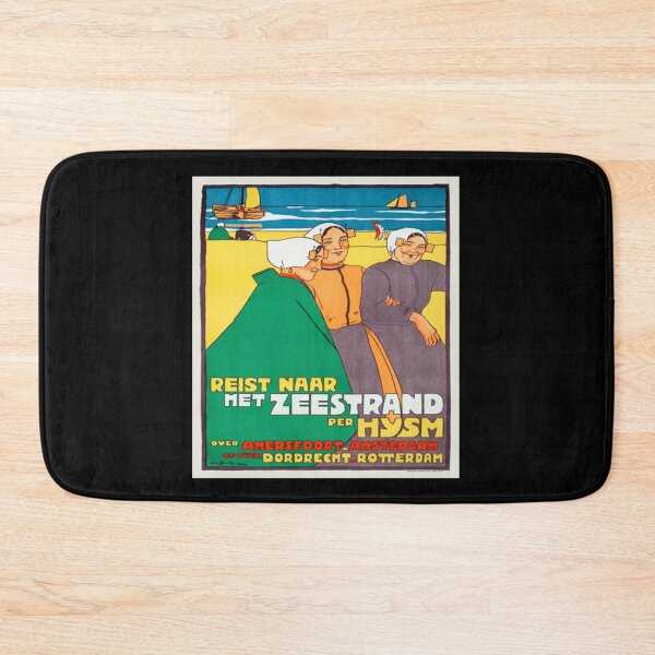 Item preview, Vintage T-Shirt Reist Naar Het Zeestrand Netherlands Vintage Wall Art designed and sold by hlesliedesign.