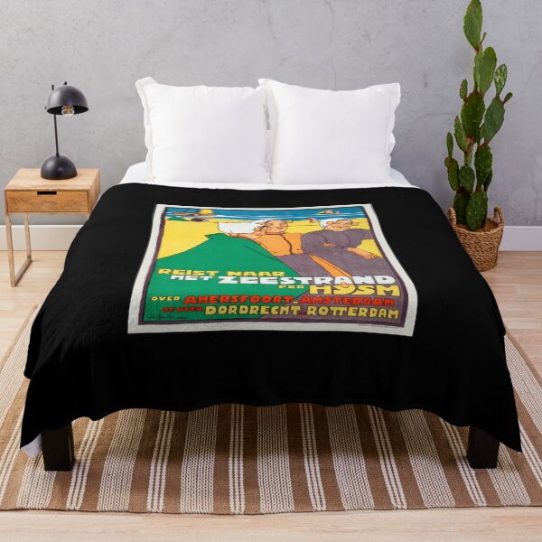 Item preview, Vintage T-Shirt Reist Naar Het Zeestrand Netherlands Vintage Wall Art designed and sold by hlesliedesign.