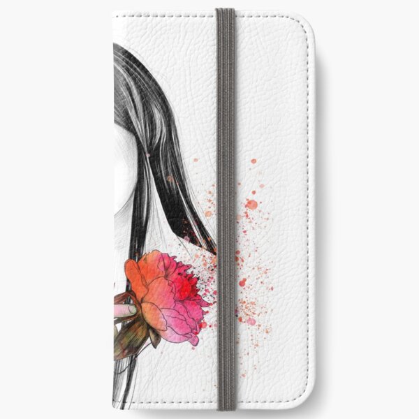The peony girl iPhone Wallet
