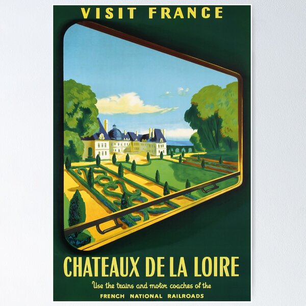 Item preview, retro Chateaux de la Loire designed and sold by CorasPosters.
