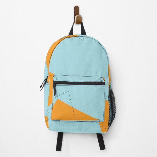 Item preview, Orange, blue, trendy, cool, urban triangle illustration pattern designed and sold by theendup.