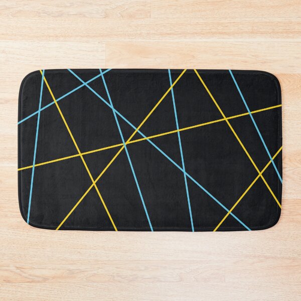 Item preview, Blue, yellow, modern, trendy, urban abstract illustration art  with lines designed and sold by theendup.