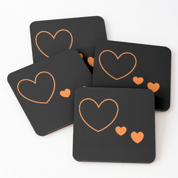 Item preview, orange little cute hearts designed and sold by khaanju.