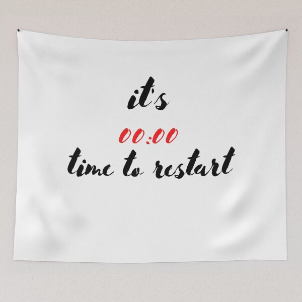 Item preview,  it's zero o' clock time to restart  designed and sold by Bubblegirl17.