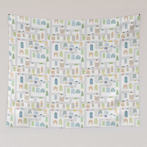 Item preview, Preppy Winter Cityscape Cartoon Holiday VIllage designed and sold by IamTrending.