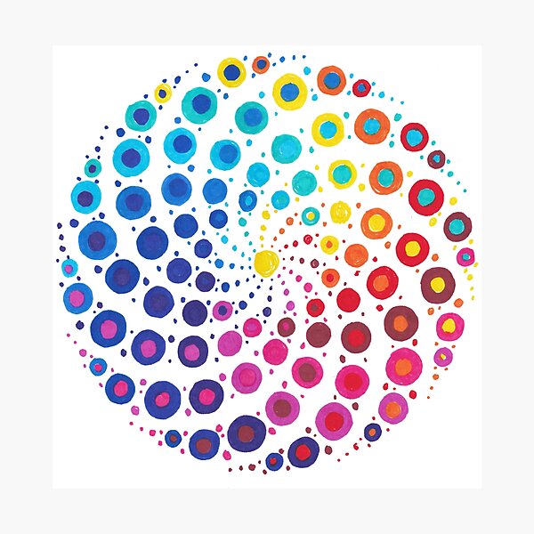 Dippy Doodle Dotty Mandala Photographic Print
