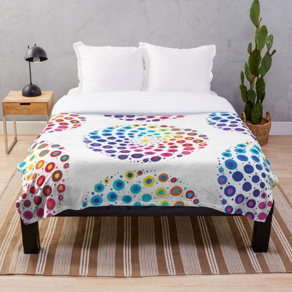 Dippy Doodle Dotty Mandala Throw Blanket