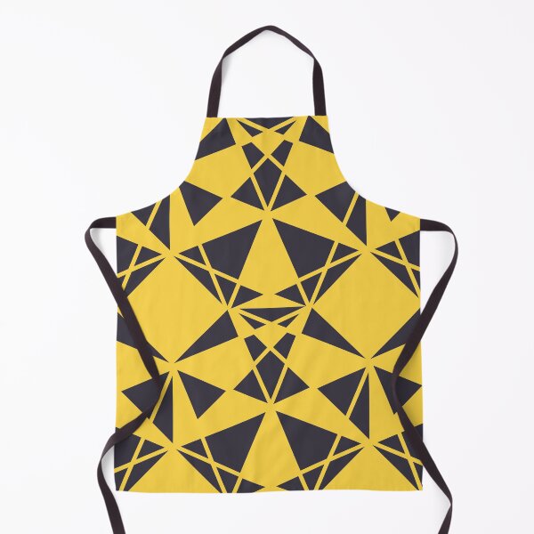 Item preview, Yellow, black triangular, sharp, bold geometric illustration pattern designed and sold by theendup.
