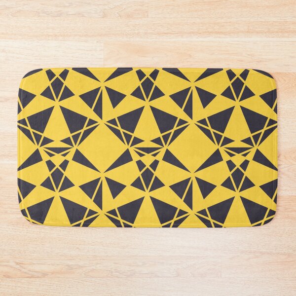 Item preview, Yellow, black triangular, sharp, bold geometric illustration pattern designed and sold by theendup.