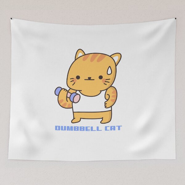 Item preview, Dumbbell Cat designed and sold by BofflingDesigns.