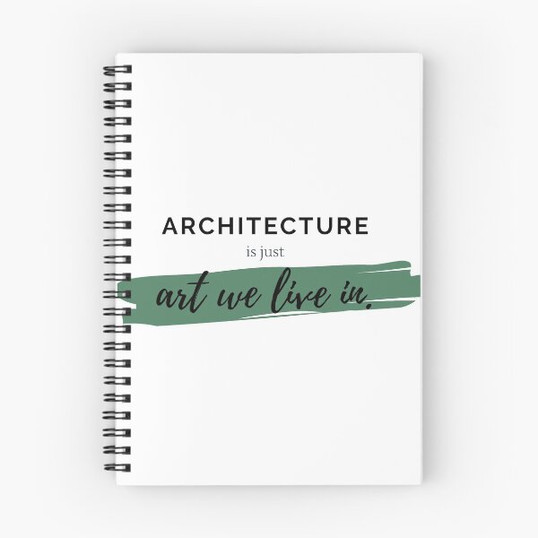 Item preview, Architecture is Just Art We Live In Quote Green Watercolour designed and sold by A. P..