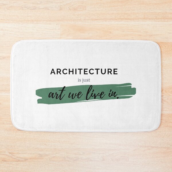 Item preview, Architecture is Just Art We Live In Quote Green Watercolour designed and sold by A. P..