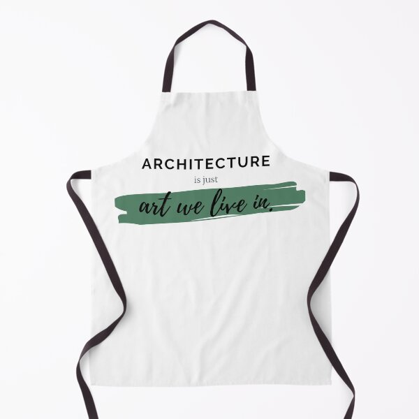Item preview, Architecture is Just Art We Live In Quote Green Watercolour designed and sold by A. P..