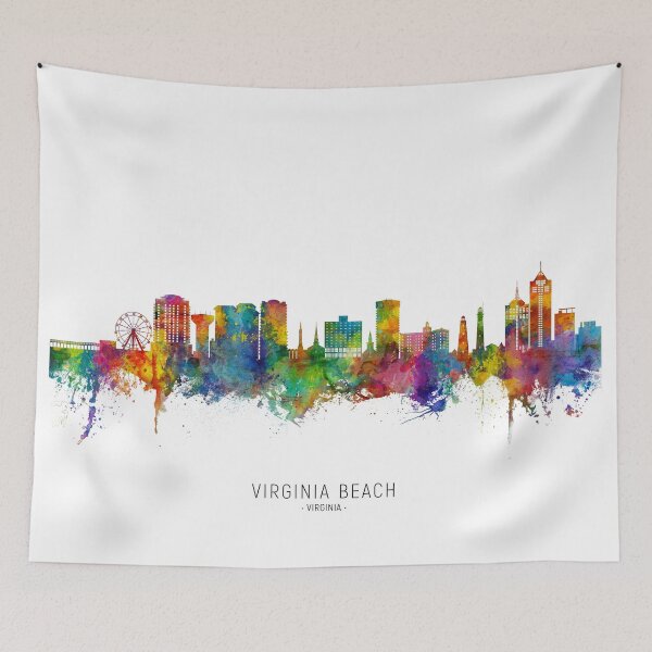 Artikelvorschau, Virginia Beach Virginia Skyline entworfen und verkauft von ArtPrints.