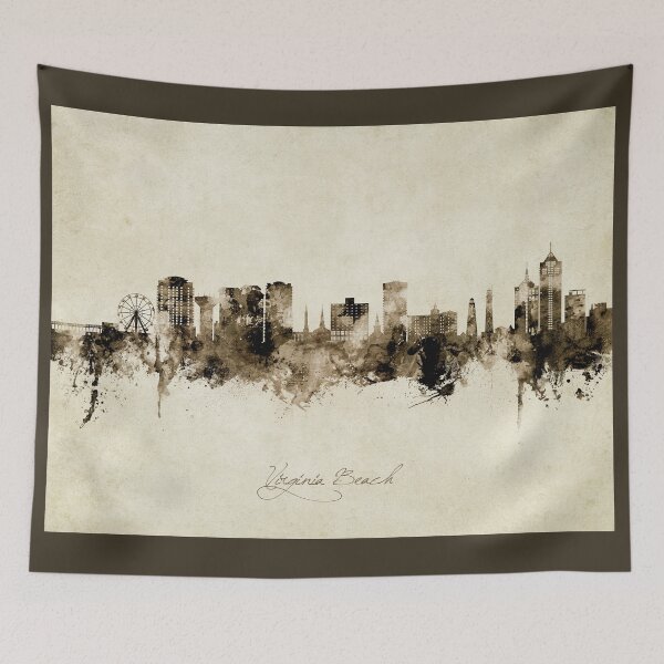 Artikelvorschau, Virginia Beach Virginia Skyline entworfen und verkauft von ArtPrints.