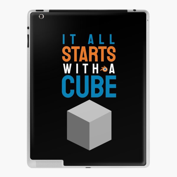 It all starts with a cube / 3d artist gift idea / blender lovers / 3d  animator gift idea / 3d artist present Wall Clock by Anodyle