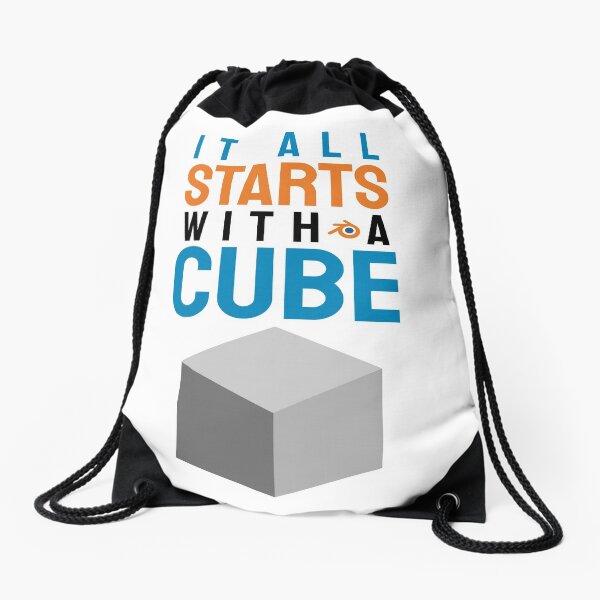 It all starts with a cube / 3d artist gift idea / blender lovers