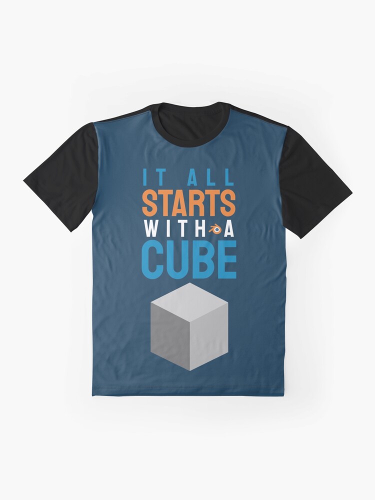 It all starts with a cube / 3d artist gift idea / blender lovers