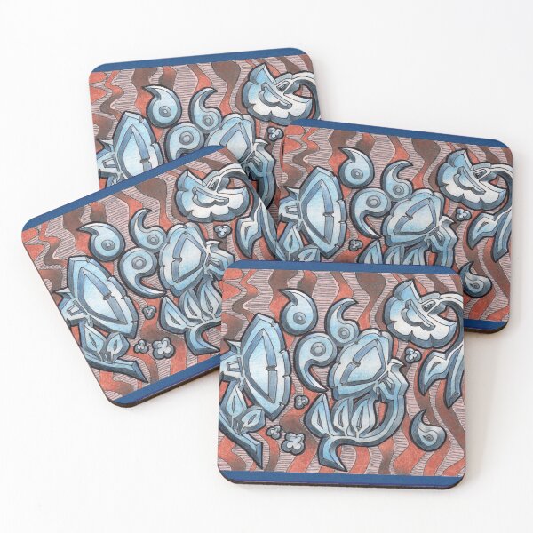 Item preview, Abstract metallic floral design designed and sold by richie2256.