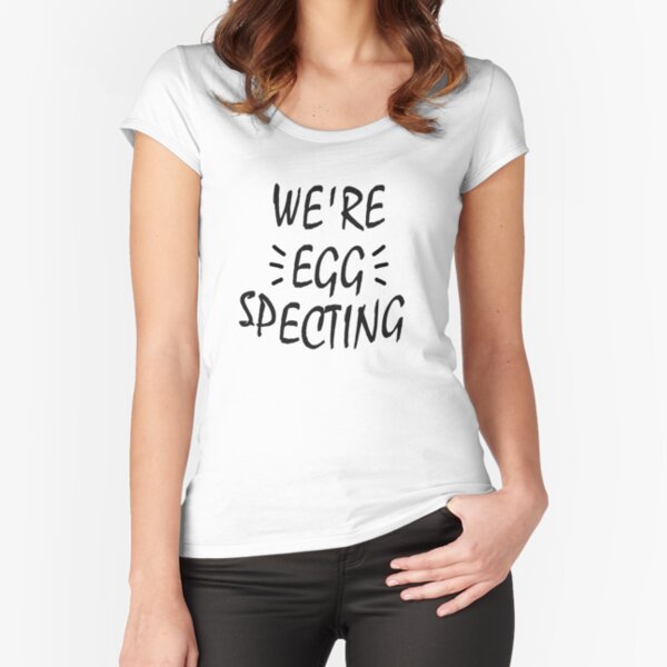 Item preview, We're egg specting - Pregnancy Shirt Baby Announcement Gift  designed and sold by Vitrina ⭐⭐⭐⭐⭐.