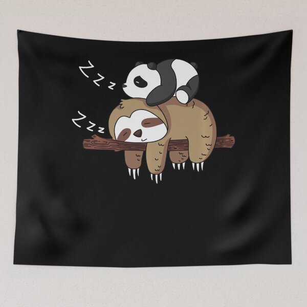 Item preview, Cute Panda Sleeping on Sloth Sloth And Panda Lover  designed and sold by Singleton411.