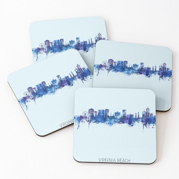 Aperçu de l'œuvre Virginia Beach Virginia Skyline créée et vendue par ArtPrints.