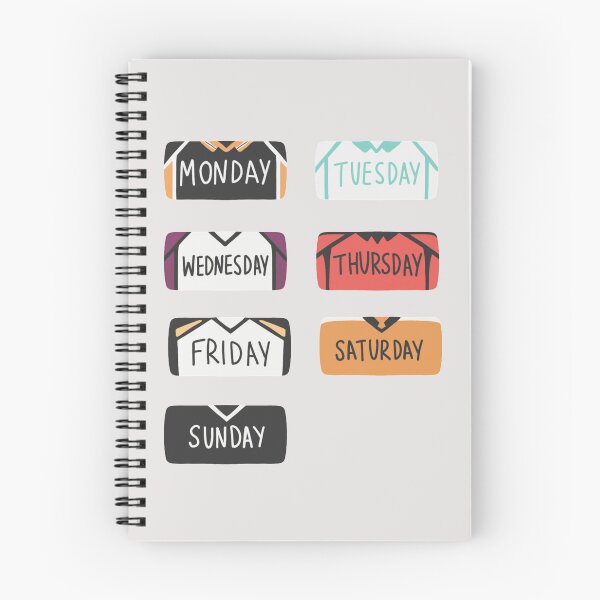Item preview, Karasuno Seijoh Nekoma Shiratorizawa Jersey Weekly Planner Organiser   designed and sold by Skinpedia.